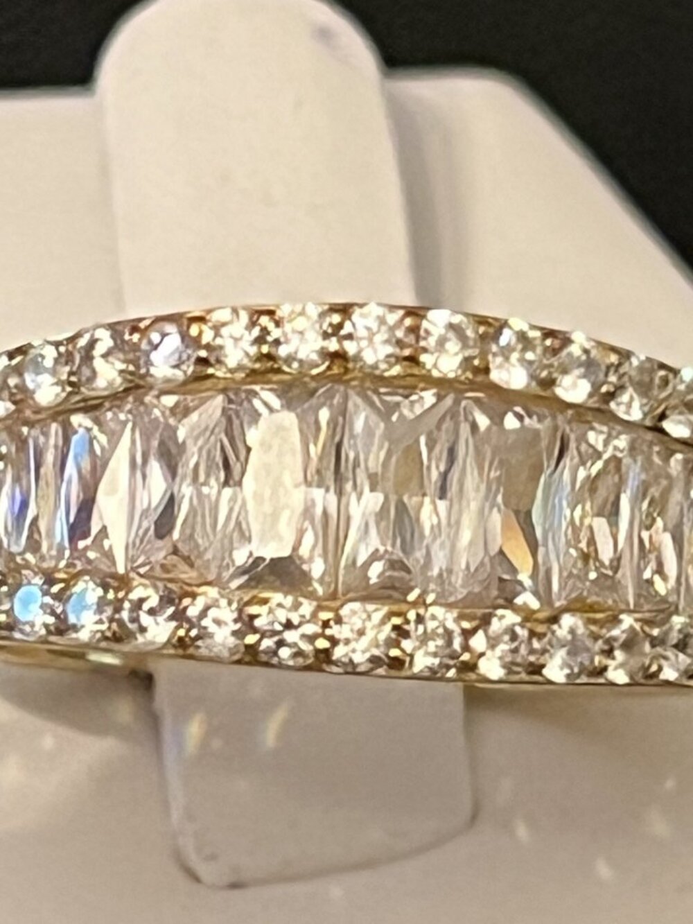 JEULIA S925 Gold Vermeil over Silver CZ Ring Size 10 (469)